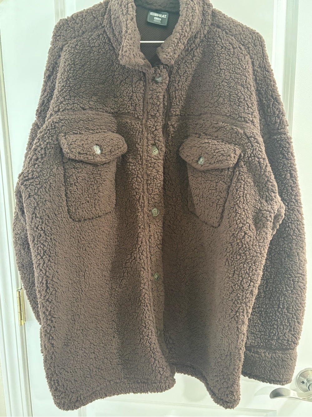 32 Degrees Brown Teddy Sherpa Jacket - Picture 6 of 9